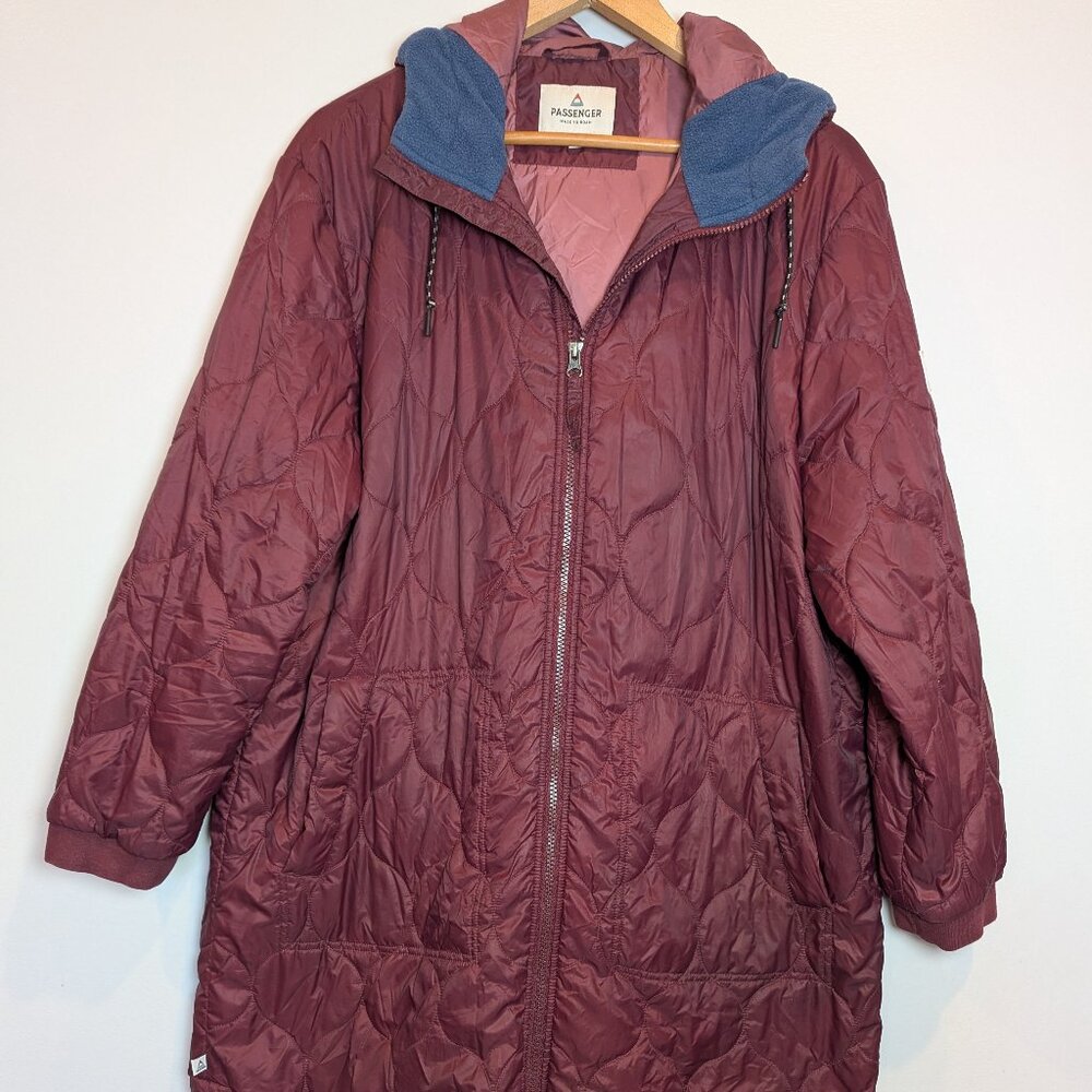 Passenger Brand- Flora 2.0 Long Insulated Jacket - Wine  similar to Pagatonia